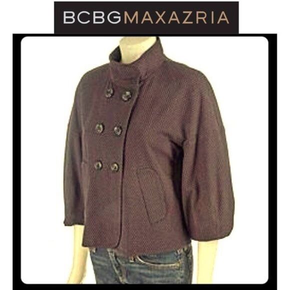 Bcbgmaxazria WOOL SHORT Coat JACKET sz S - Picture 1 of 9